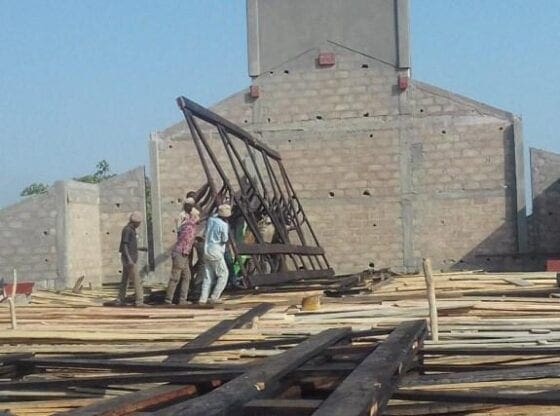 Raising the Supports for the Roof 