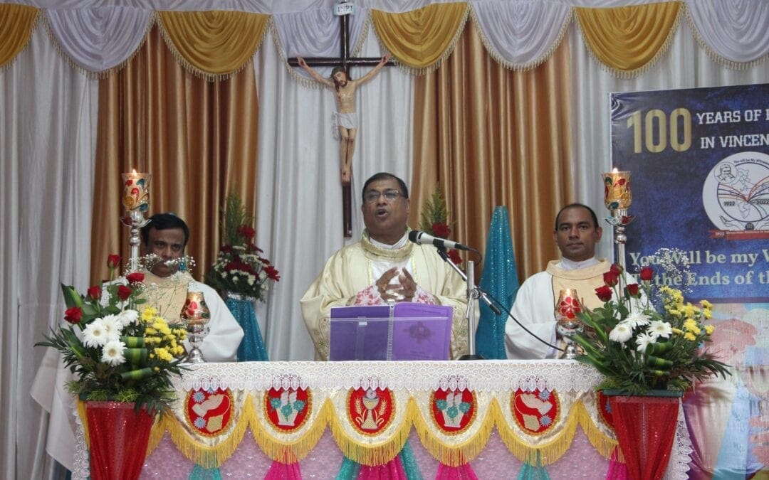 Inauguration de la célébration du centenaire et félicitations aux confrères de la province de l’Inde du Sud partant en mission internationale et en mission ad gentes en 2021