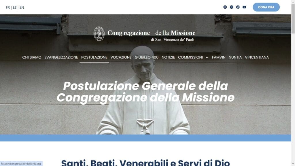 postulazione generale della congregazione della missione